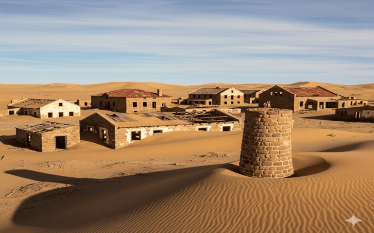 Ghost town in the Nambia Desert (AI-generated image for representation purposes only)