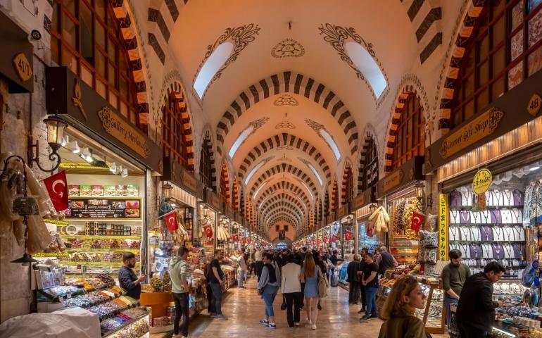 Inside the Grand Bazaar in Istanbul