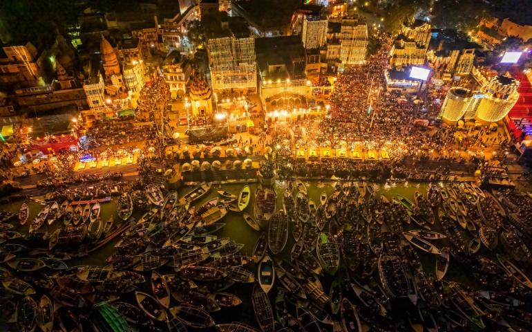 Aerial view of Varanasi