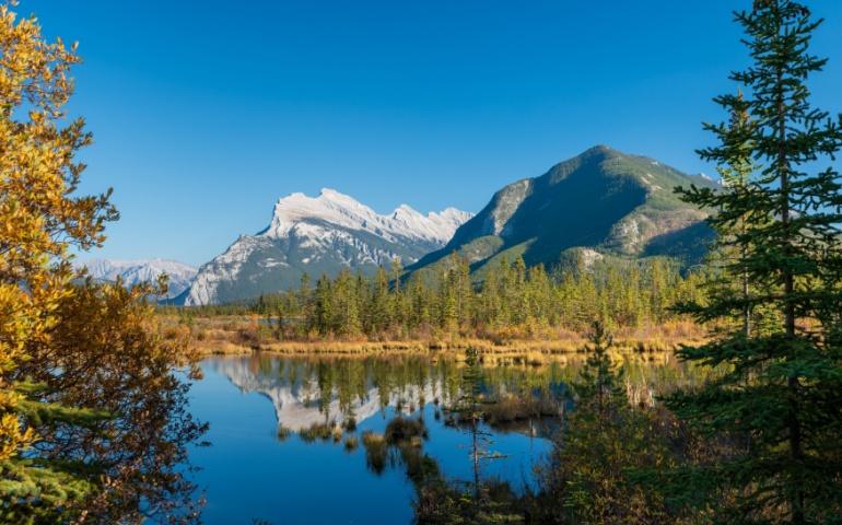 Banff National Park Autumn Foliage Scenery