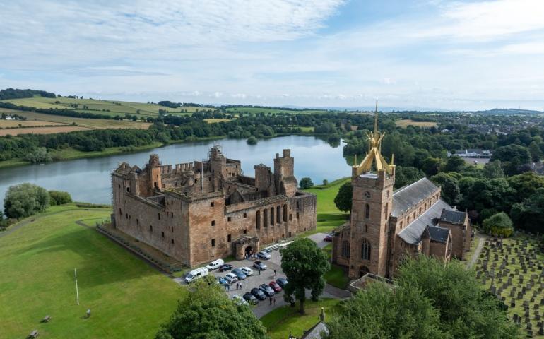 Aerial view of Linlithgow Palace