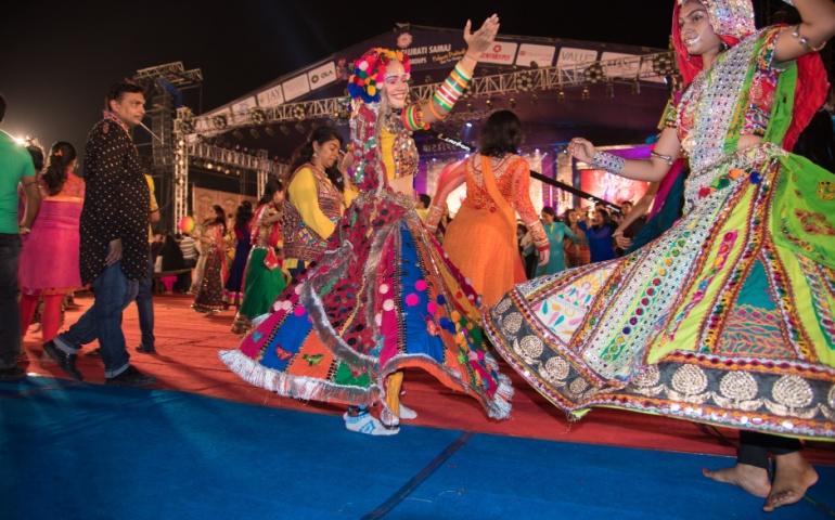 Women dancing together