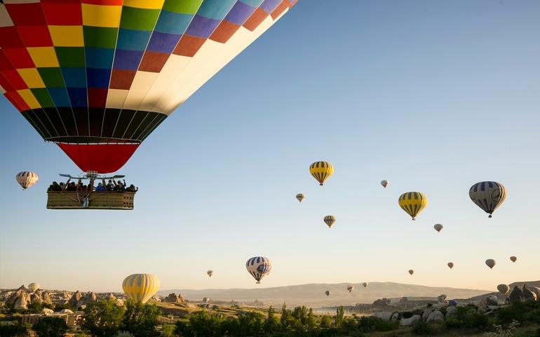 Morning Balloon Fights over Cappadocia