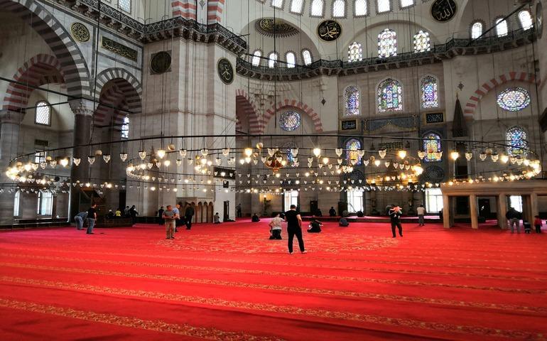 Interiors of Süleymaniye Mosque