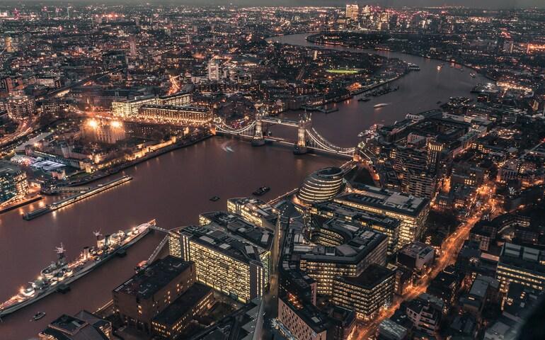 Aerial view of London