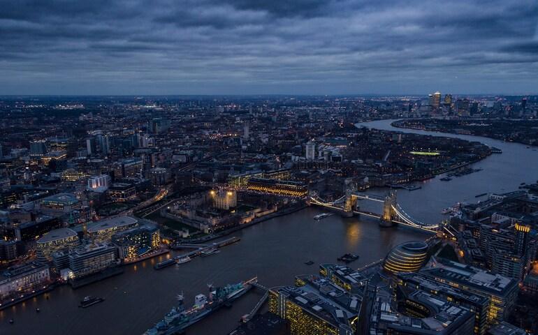 Aerial view of London