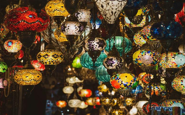 Beautiful Lanterns at the Kalpakçılar Caddesi Market