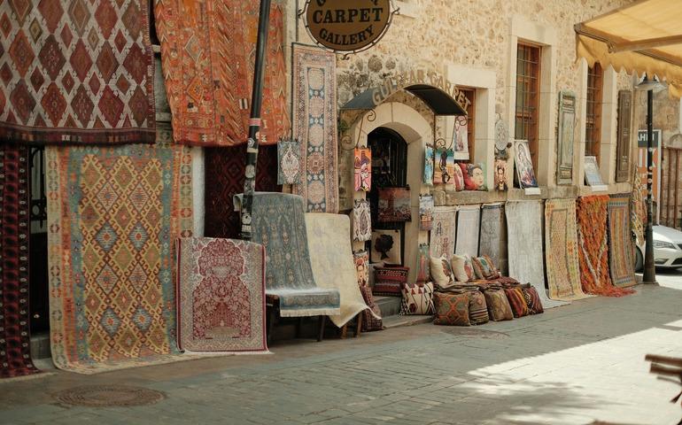 Rugs and Carpets on the Display in Turkey