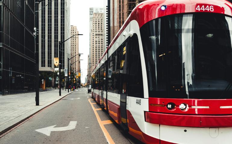 Street Car in Downtown Toronto