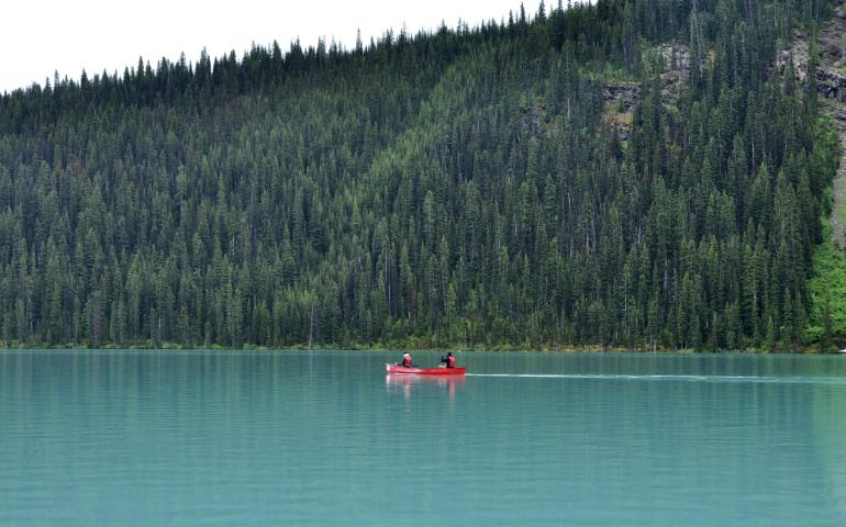 Canoe on Lake Louise

