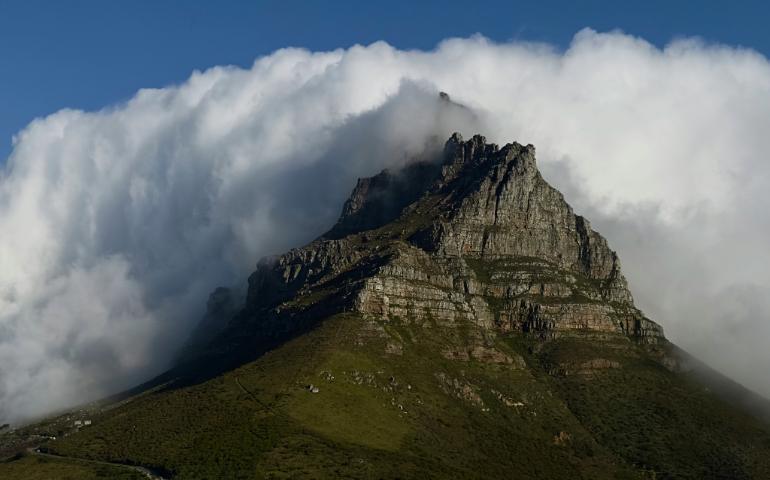 View on Table Mountain from Lions Head Mountain