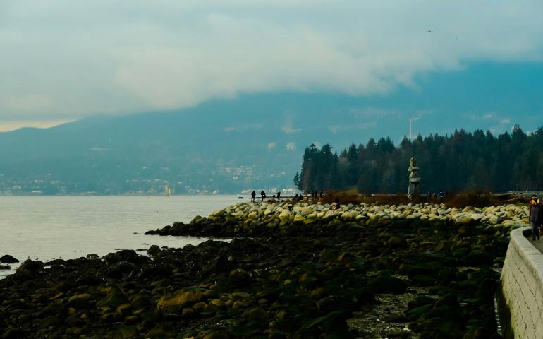 Seawall around English Bay in Downtown Vancouver

