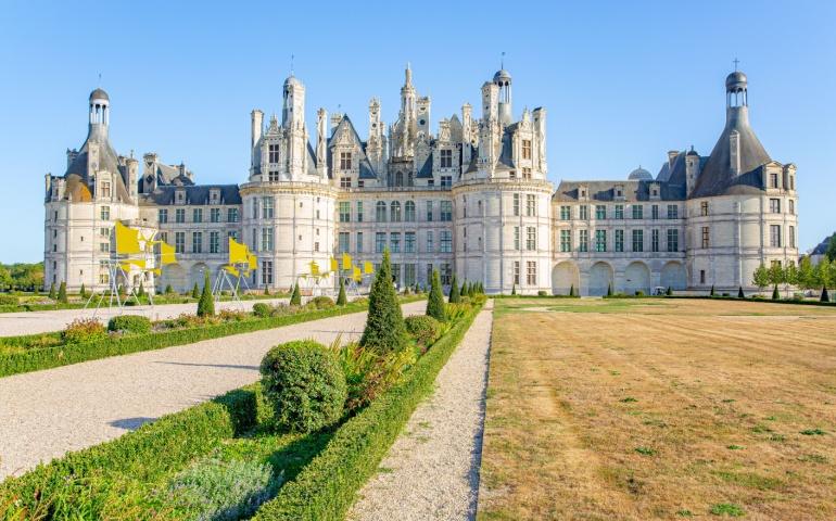 The historic Château de Chambord in Centre-Val de Loire, France