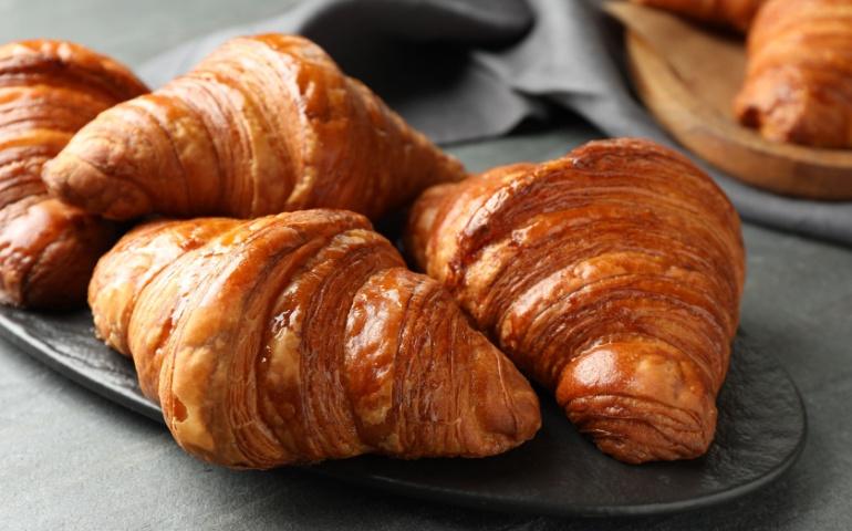 Croissants in a French restaurant
