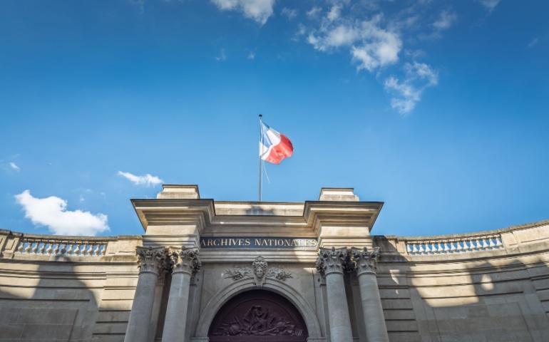 Main entrance of the Archives Nationales - France's national records institution