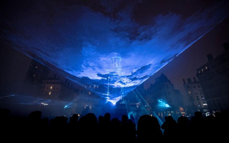 Wasserleuchten installation at Lyon's Festival of Lights