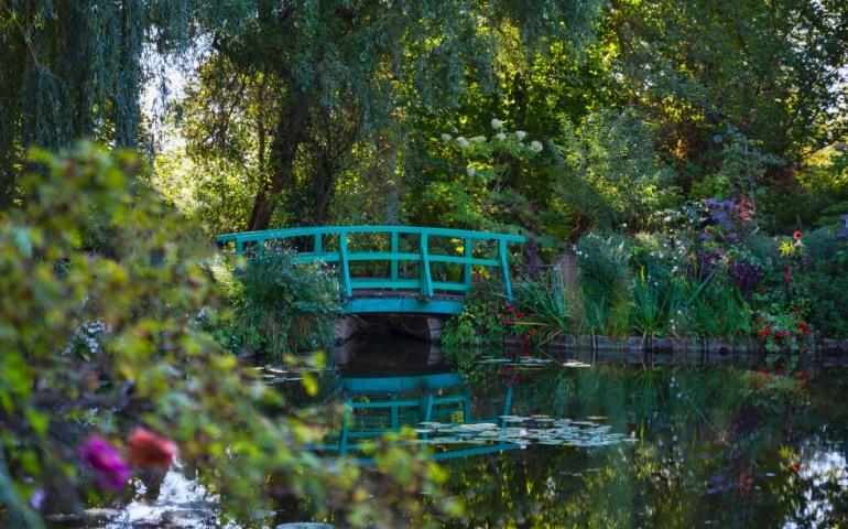 Claude Monet's garden and pond in Giverny France
