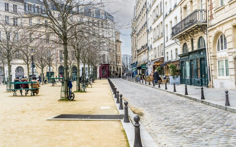 Beautiful Place Dauphine, Paris, France