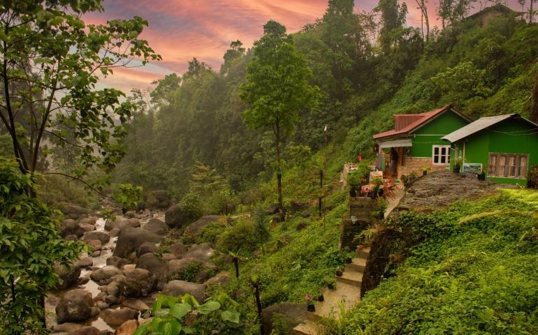 A beautiful homestay at a mountain village