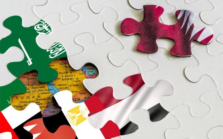 Gulf countries in Jigsaw puzzle form