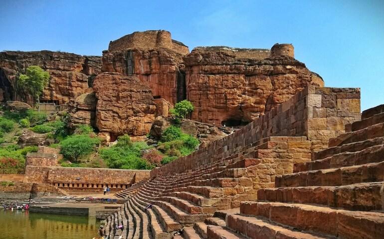Badami Fort over the cave