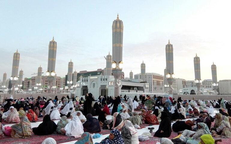 Women gathered to pray