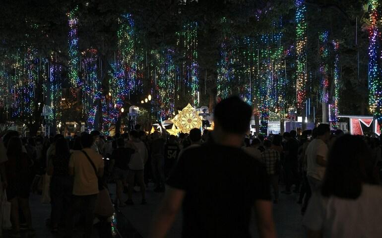 Ayala Triangles Garden in the Philippines during Christmas