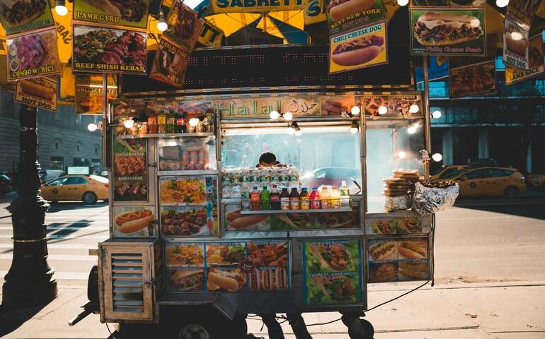 Food stall on the road