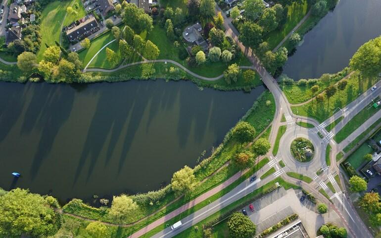 Aerial view of the Netherlands
