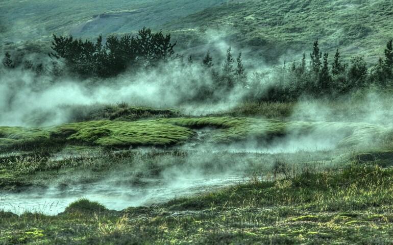 Iceland hot spring