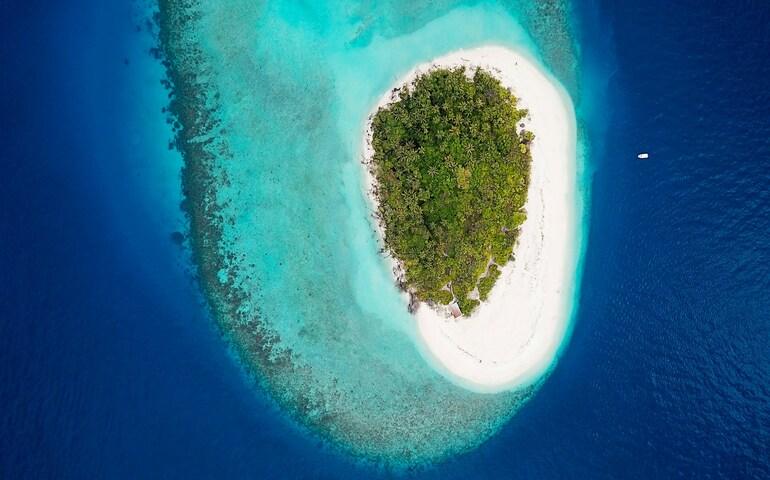 Aerial view of the Maldives