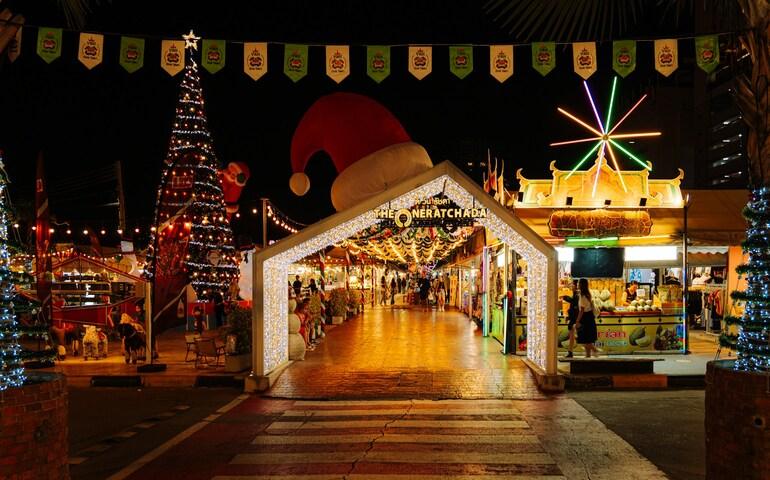 Christmas market in Thailand