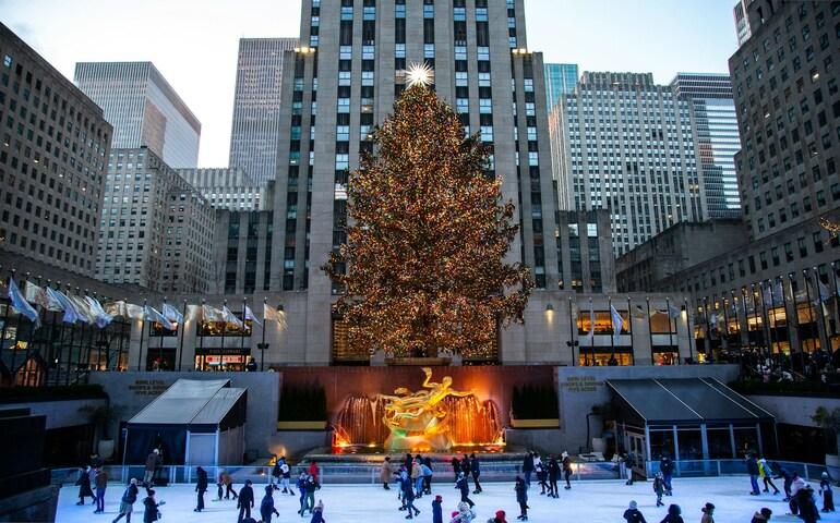 Skating at the ice rink
