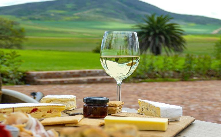 Cheese Platter with Wine