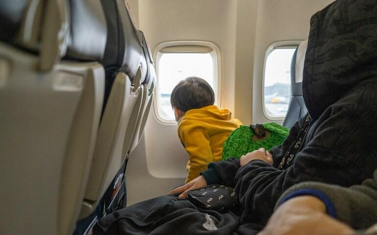 Child in the airplane