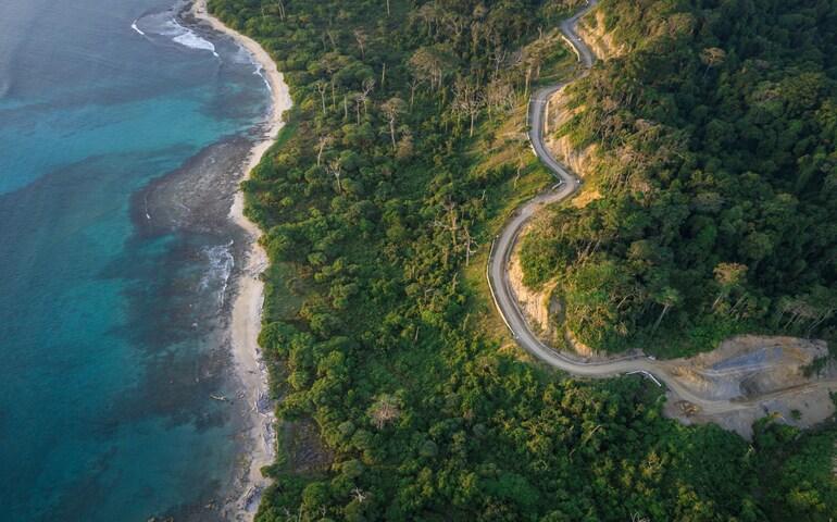 Aerial view of the Andaman and Nicobar Islands