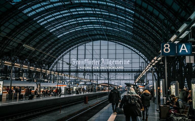 German train station