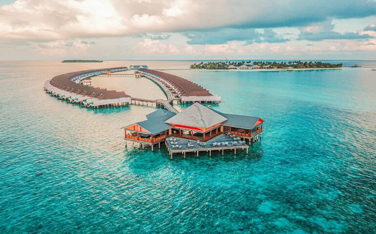 Overwater villa in the Maldives