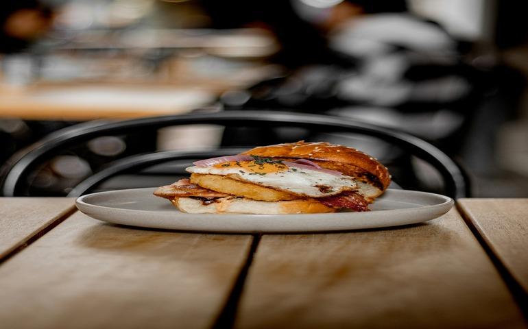 Breakfast Burger from Melba Vulcan Lane in Auckland