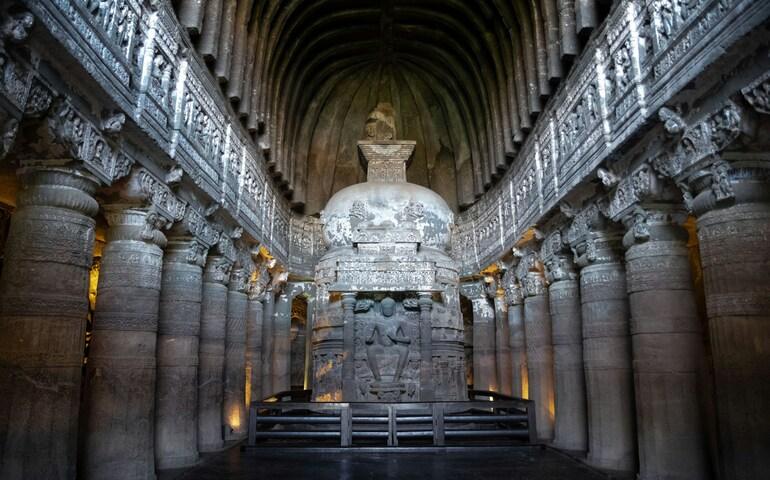 Grand Stupa in the Ajanta Cave