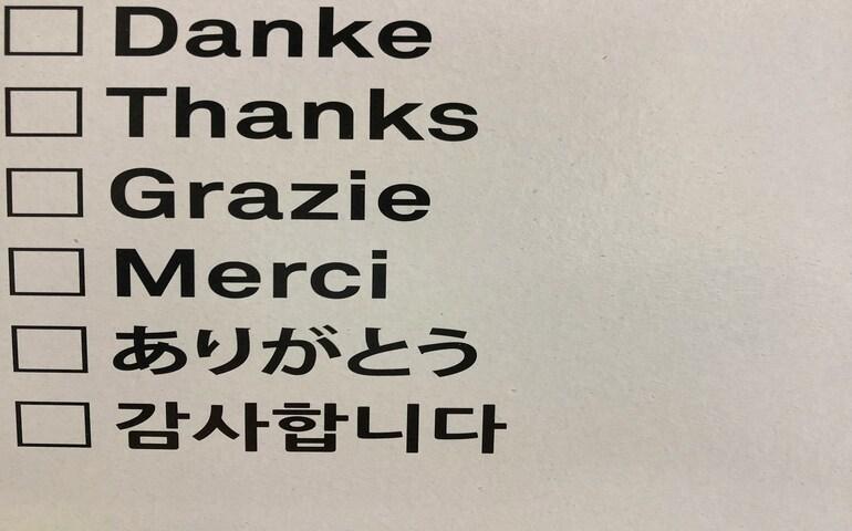 Thank you in many languages
