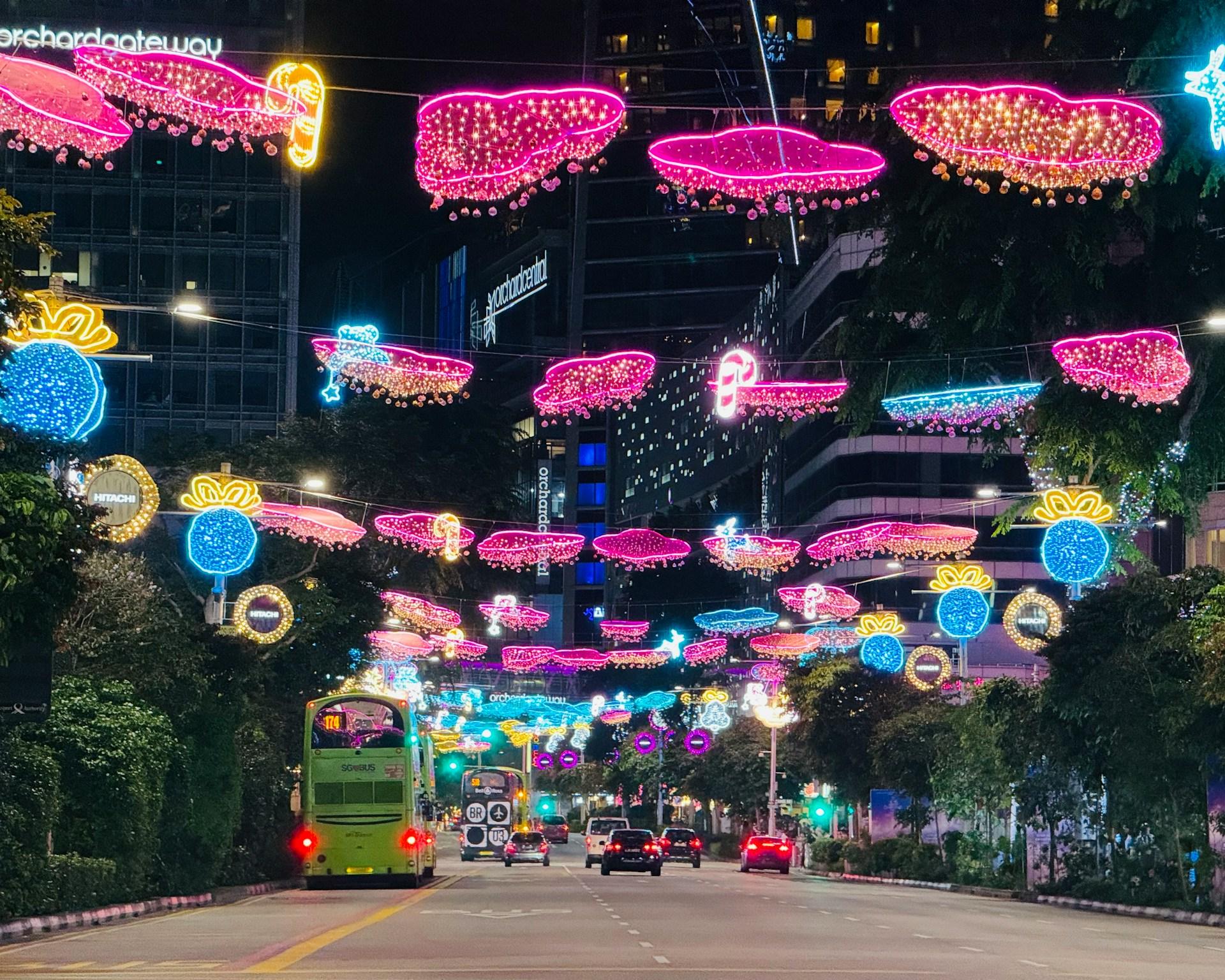 Orchard Road during Christmas in Singapore