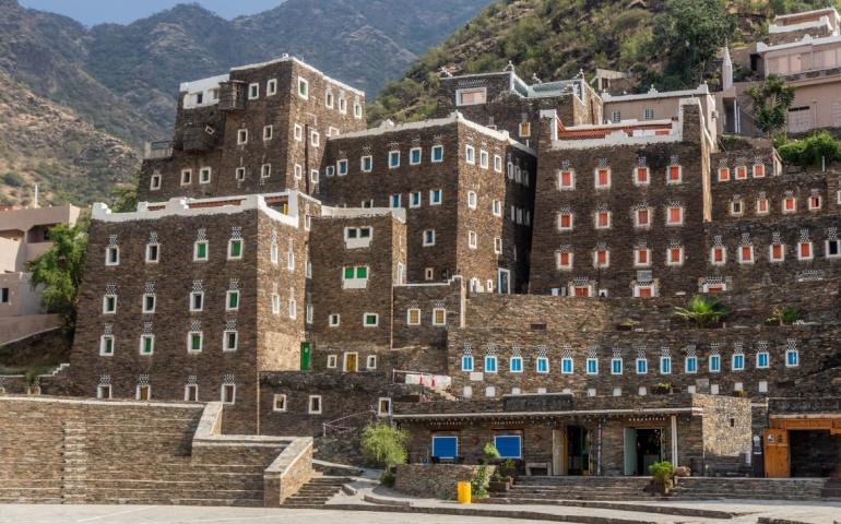 View of Rijal Alma village, Saudi Arabia