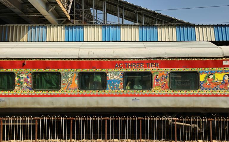 Traditional Art On Indian Railways Coach