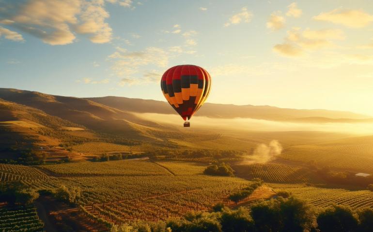 Hot Air Balloon in the Sky