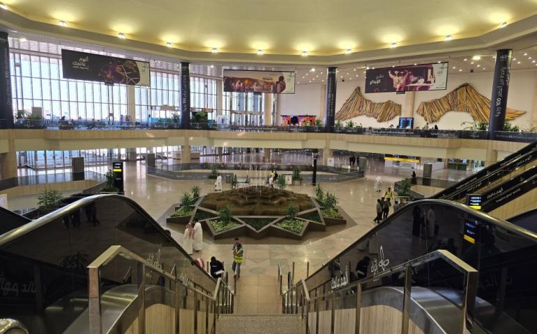 The interior of King Fahd International Airport, Dammam, Saudi Arabia