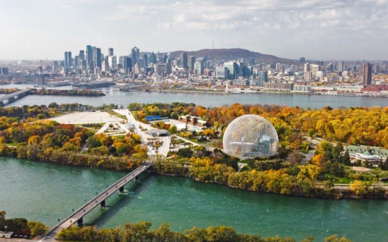 Montreal city aerial view
