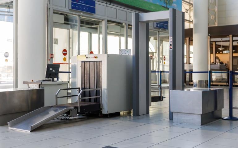 Security checkpoint at the airport