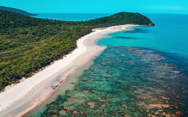 Aerial view of the Great Barrier Reef