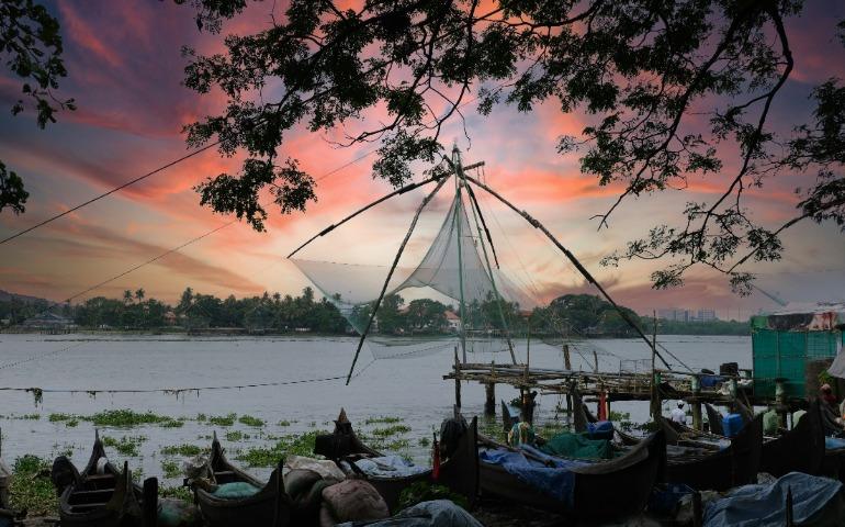 Chinese fishing net in Kochi
